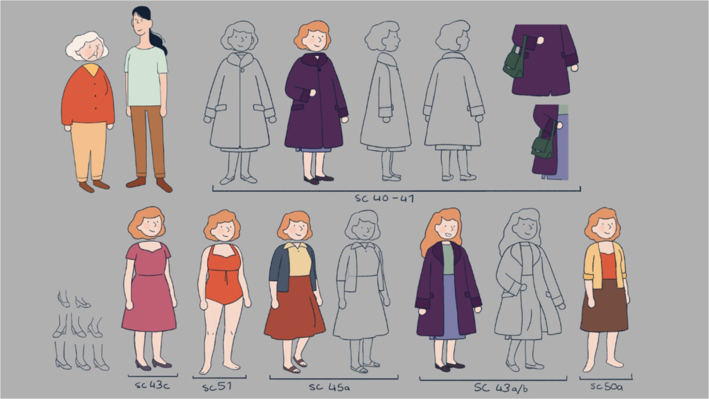 Figure 12.25 Late Afternoon: costume sheet ( © 2017 Cartoon Saloon).